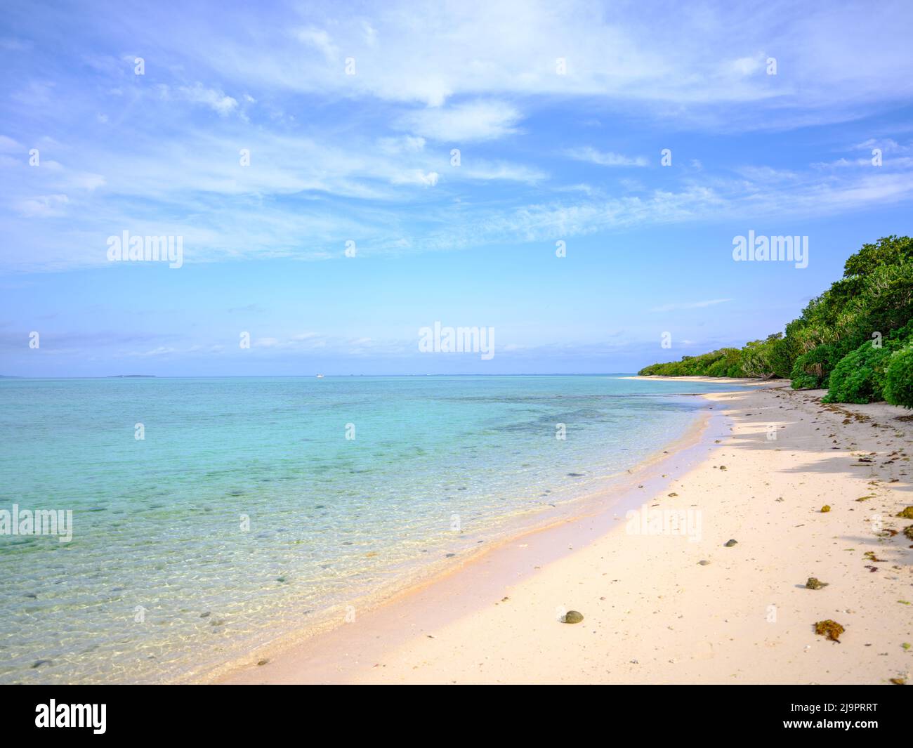 Kondoi Beach, l'île de Taketomi, Okinawa Prefecture, Japan Banque D'Images