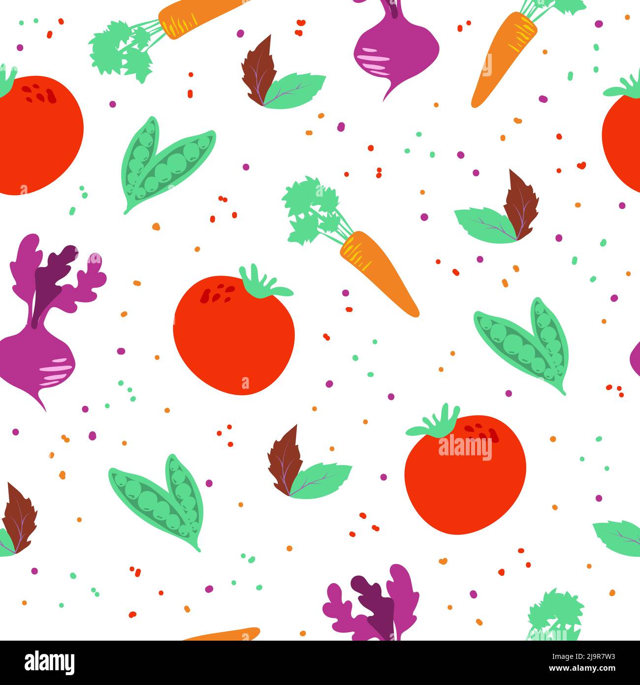 Motif de légumes sans couture. Peint dans un style aplati. Sites Web sur la nutrition appropriée et la commande de produits de la ferme magasins. Aliments biologiques. Santé Illustration de Vecteur