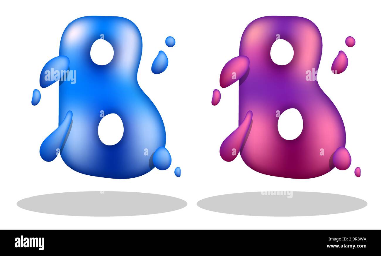 Lettre B de l'alphabet anglais en forme de gomme à bulles. Alphabet d'apprentissage pour les enfants de la maternelle. Vecteur réaliste 3D isolé sur fond blanc Illustration de Vecteur