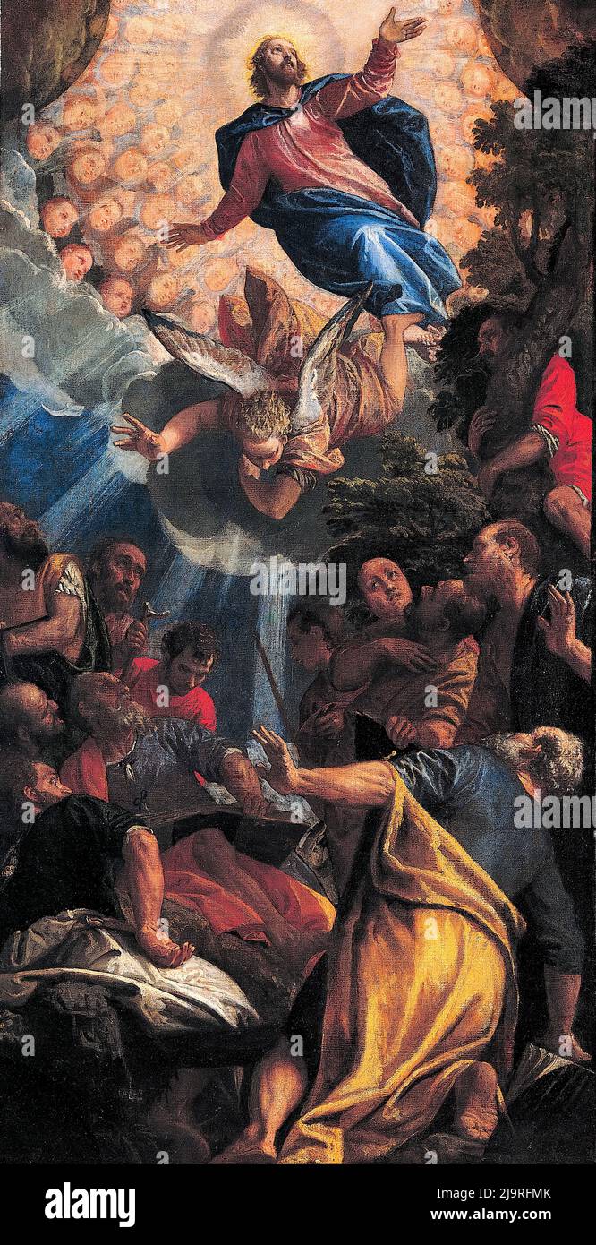 Paolo Veronese, l'Ascension, peinture à l'huile sur toile, 1585 Banque D'Images