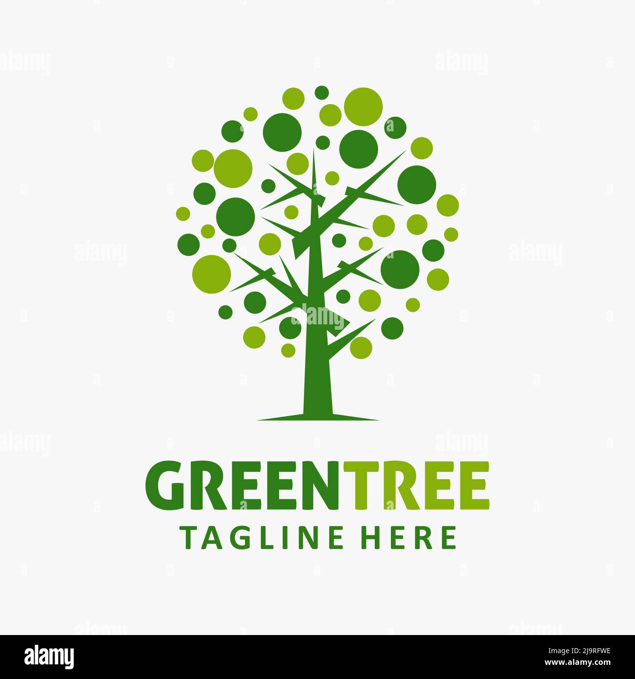 Logo arbre géométrique Illustration de Vecteur