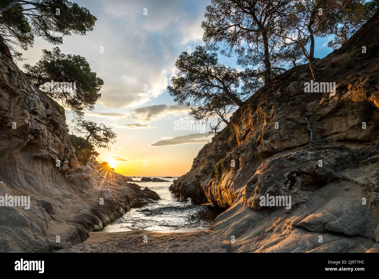 CAMI DE RONDA CALA ROVIRA PLATJA D’ARO COSTA BRAVA CATALOGNE ESPAGNE Banque D'Images