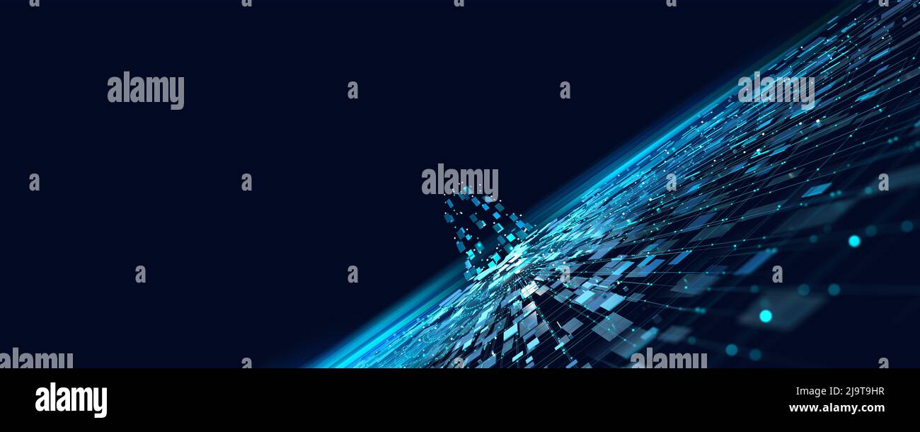 Big Data. Technologies commerciales et numériques. Flux de données dans un système sécurisé. Systèmes sans fil, mondialisation. Analyse des données, technologie blockchain Banque D'Images