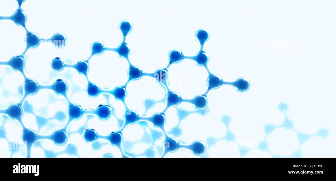 Illustration de la molécule 3D. Treillis de cristal sous un microscope. Membrane cellulaire antécédents médicaux. Expériences en laboratoire et recherche sur les nanostructures Banque D'Images
