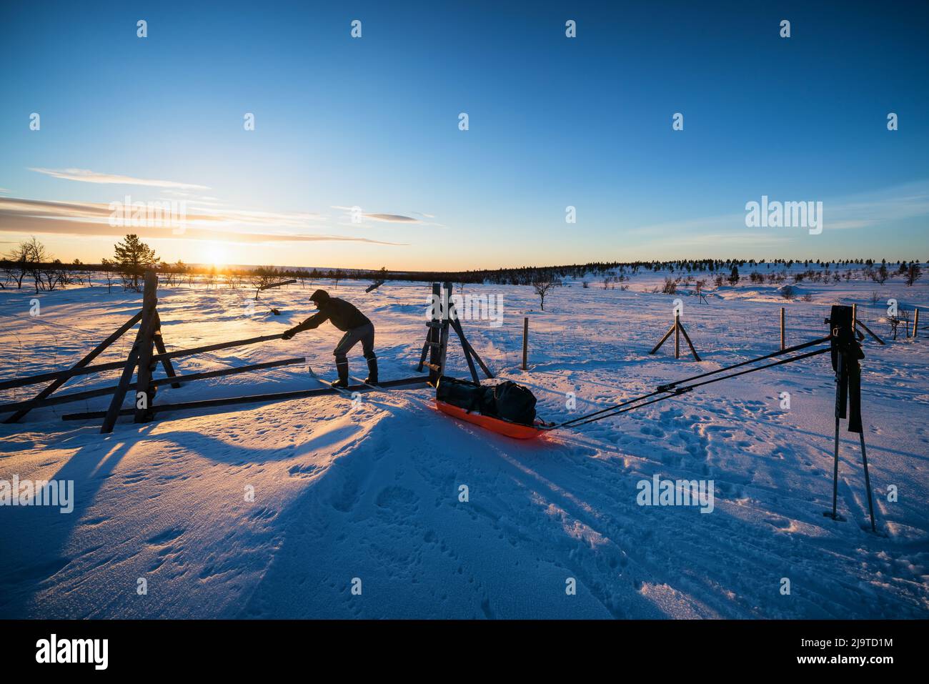 Parc national de Lemmenjoki, Inari, Laponie, Finlande Banque D'Images