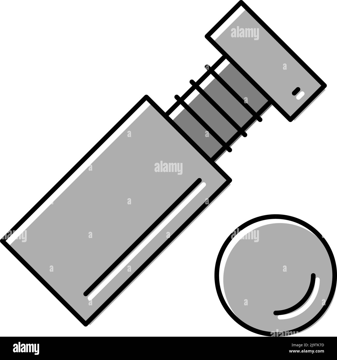 illustration vectorielle de l'icône de couleur de la vis de fixation Illustration de Vecteur