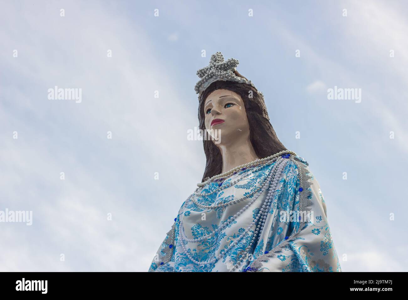 Statue d'Iemanja à Rio de Janeiro, Brésil - 29 décembre 2014 : Statue d'Iemanja à la fête en son honneur à Copacabana à Rio de Janeiro. Banque D'Images