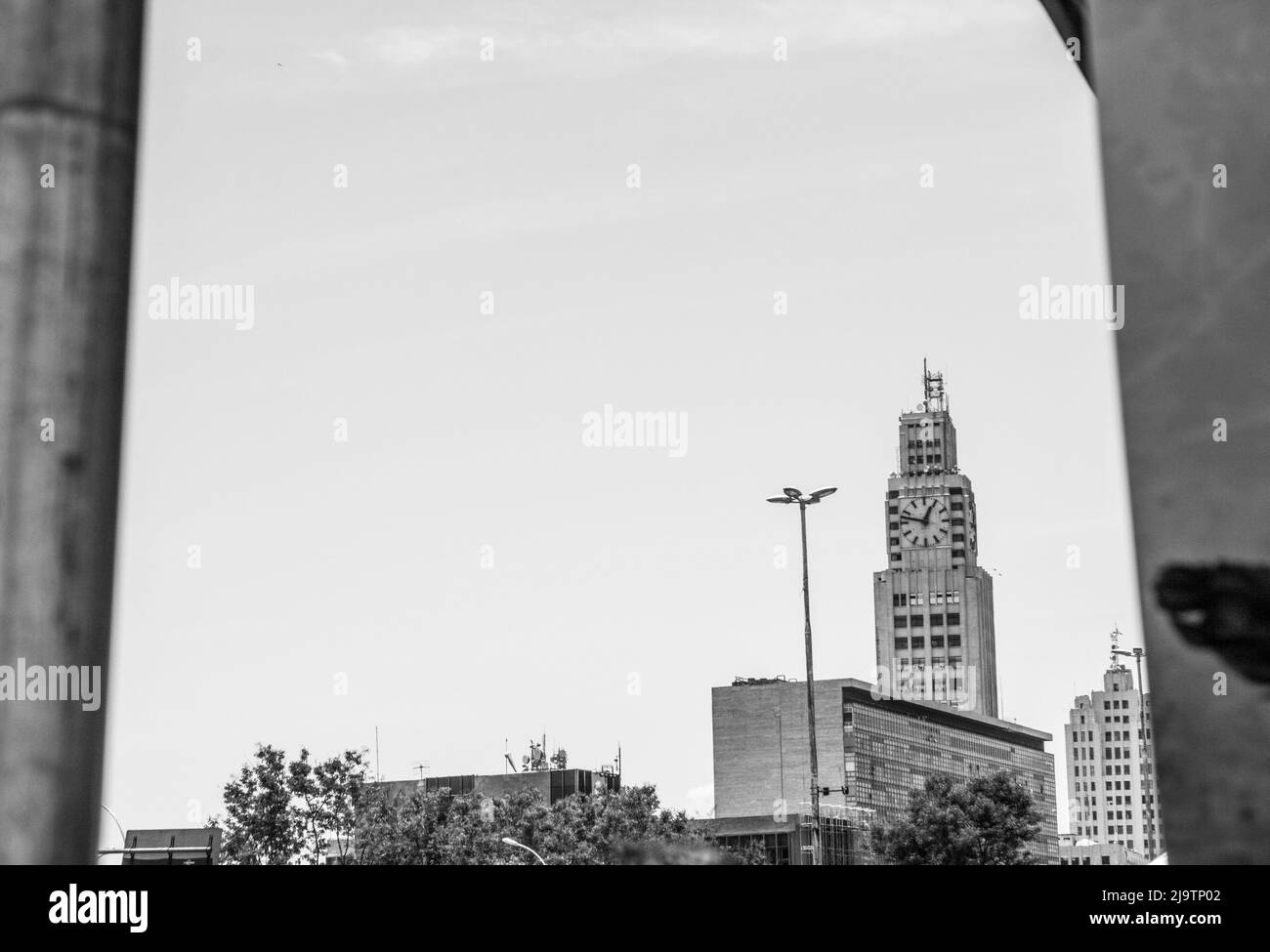 horloge du centre de do Brasil dans le centre de Rio de Janeiro. Banque D'Images