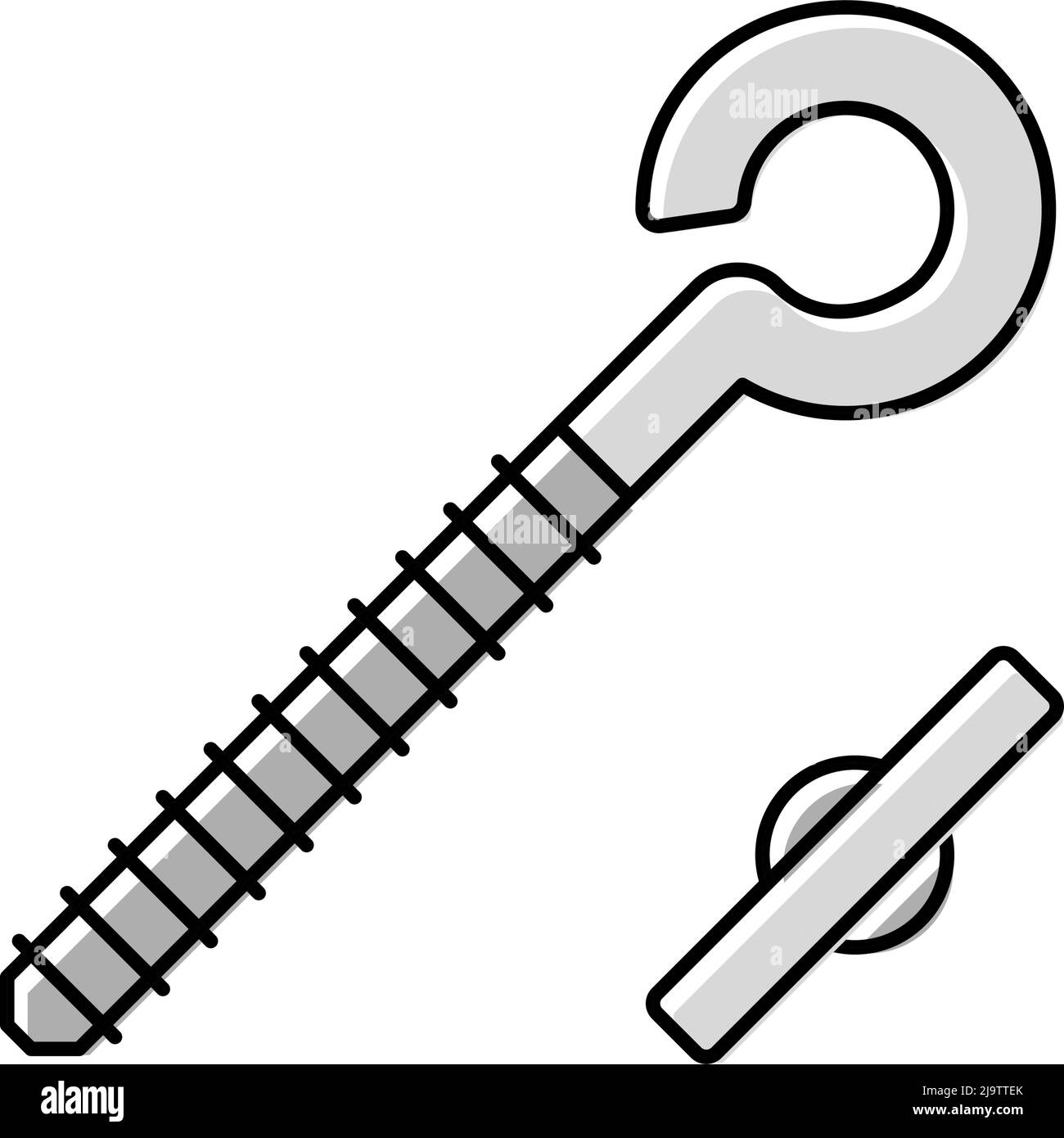 illustration vectorielle de l'icône représentant un boulon à œil Illustration de Vecteur