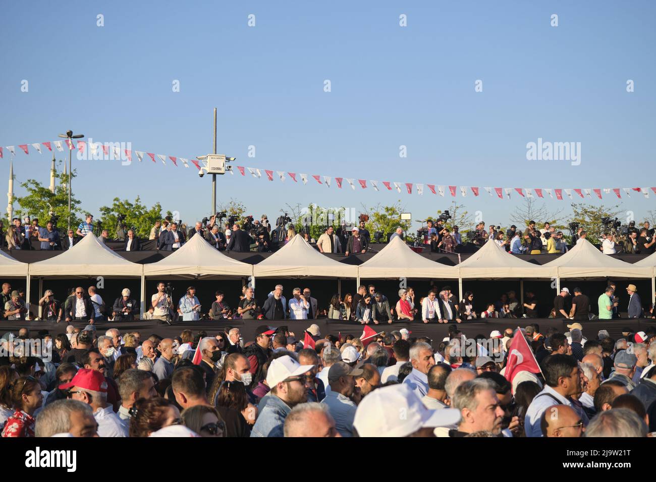İstanbul, Turquie - 21 mai 2022: Il y a eu une grande participation à la voix de la nation rassemblement organisé par le parti populaire de la république à Maltepe Banque D'Images