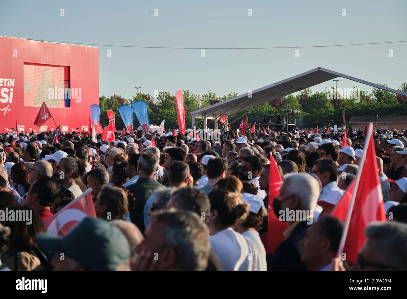 İstanbul, Turquie - 21 mai 2022: Il y a eu une grande participation à la voix de la nation rassemblement organisé par le parti populaire de la république à Maltepe Banque D'Images