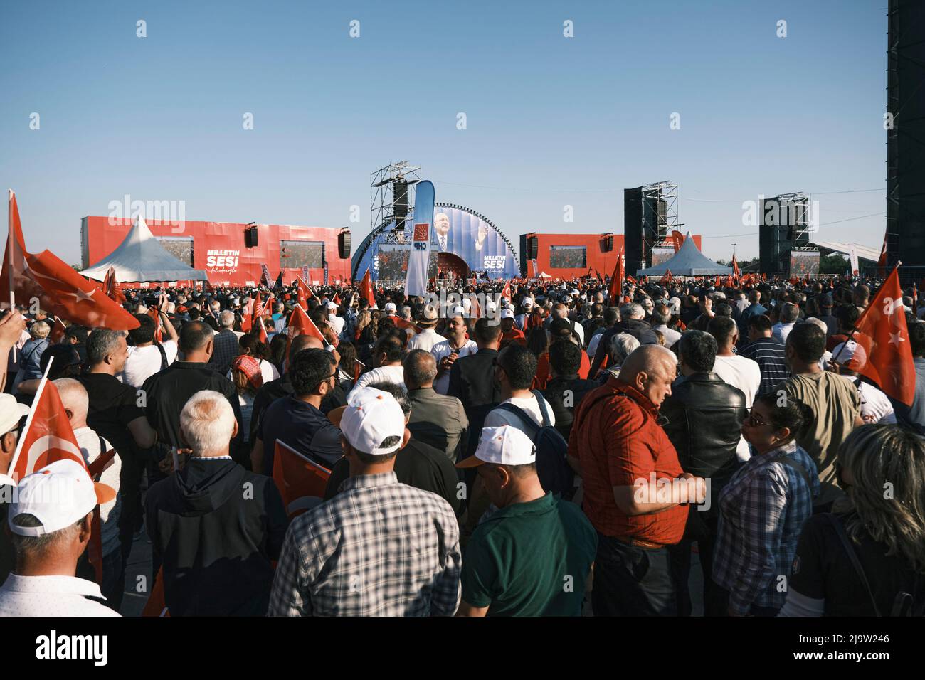 İstanbul, Turquie - 21 mai 2022: Il y a eu une grande participation à la voix de la nation rassemblement organisé par le parti populaire de la république à Maltepe Banque D'Images