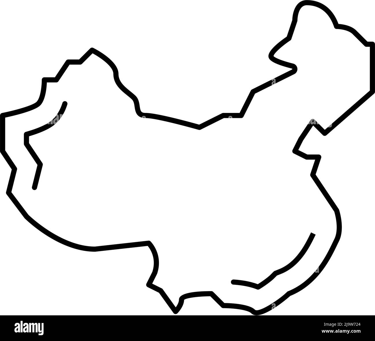 illustration vectorielle de l'icône de la ligne de pays de chine Illustration de Vecteur