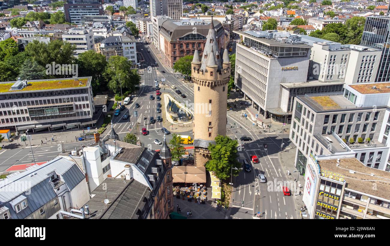 Eschenheimer Turm, Francfort, Allemagne Banque D'Images