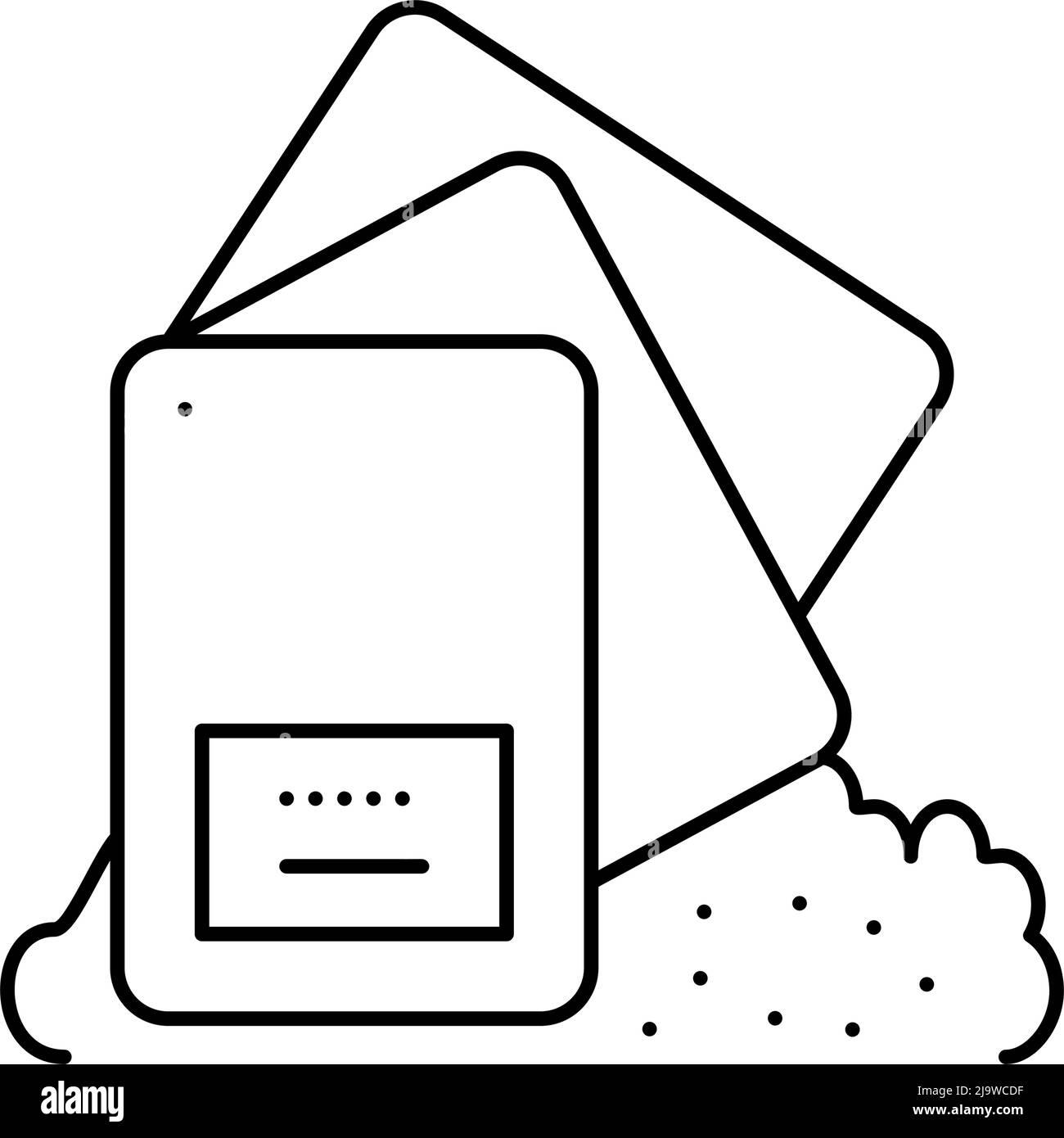 illustration vectorielle de l'icône de la ligne de thermodurcissable en résine polyester Illustration de Vecteur