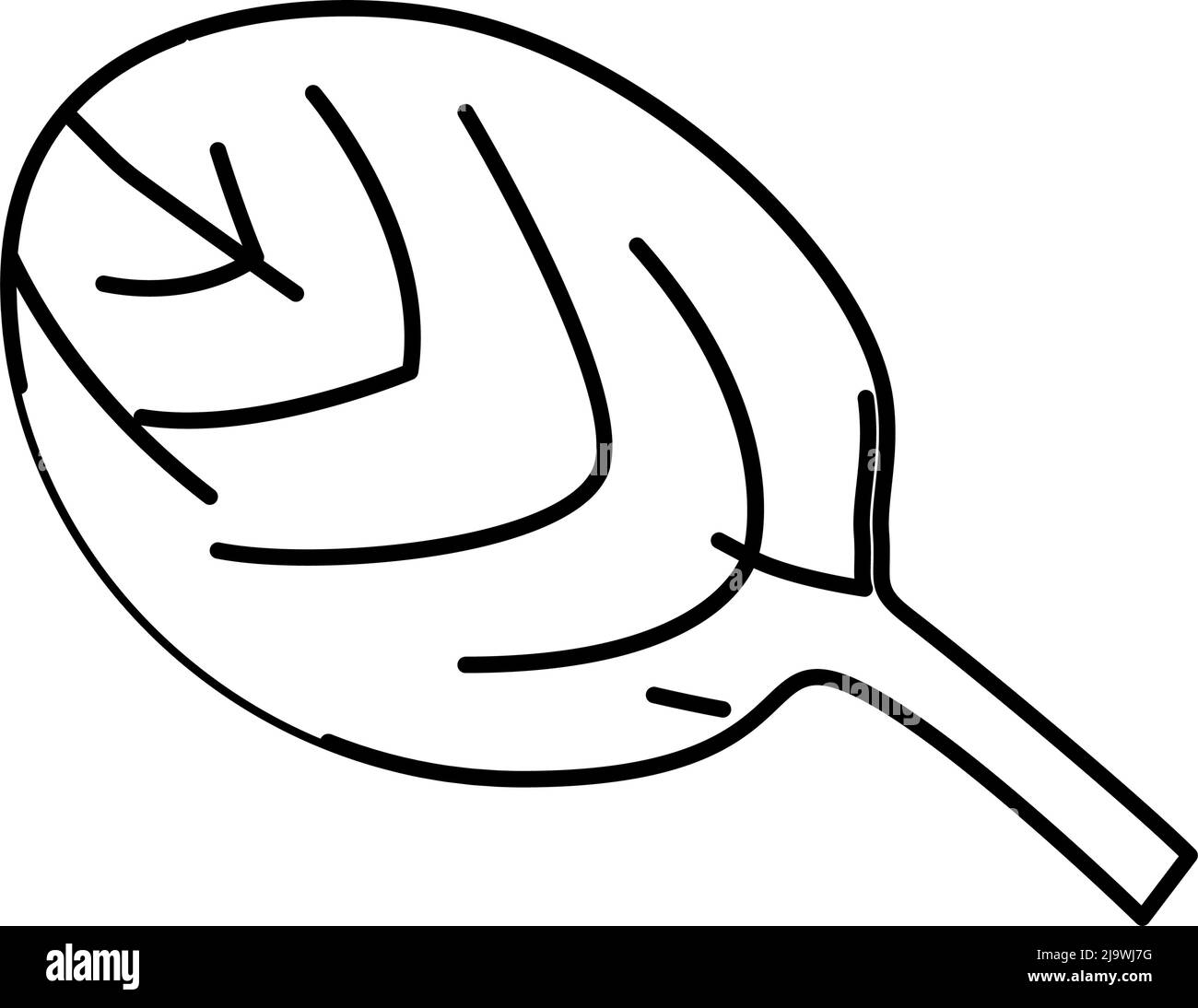 illustration vectorielle de l'icône représentant une ligne d'épinard à feuilles Illustration de Vecteur