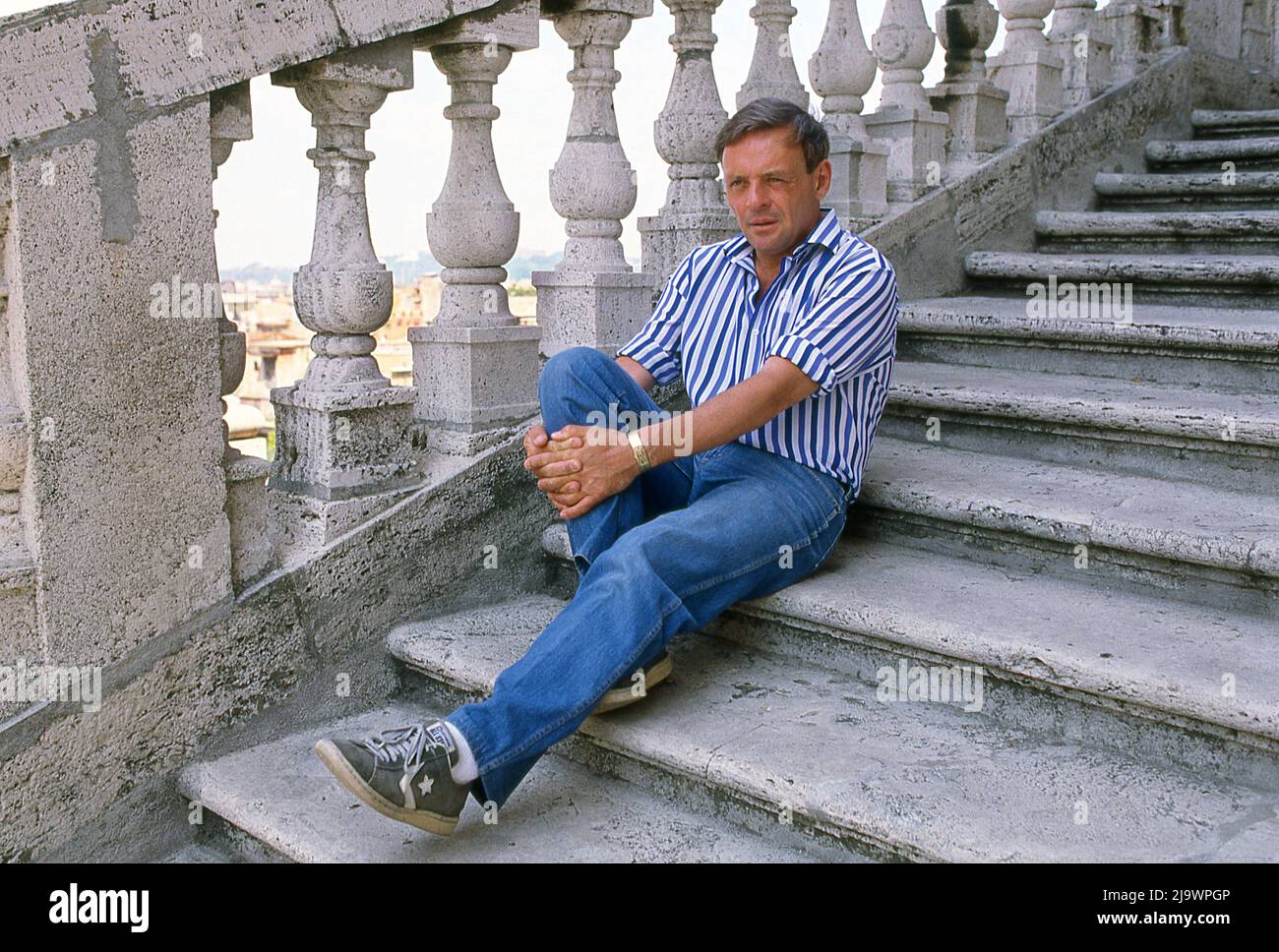 Anthony Hopkins à Rome 1984 Banque D'Images