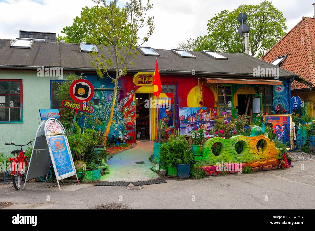 La galerie d'art de Christiania ville libre, Copenhague, Danemark Banque D'Images