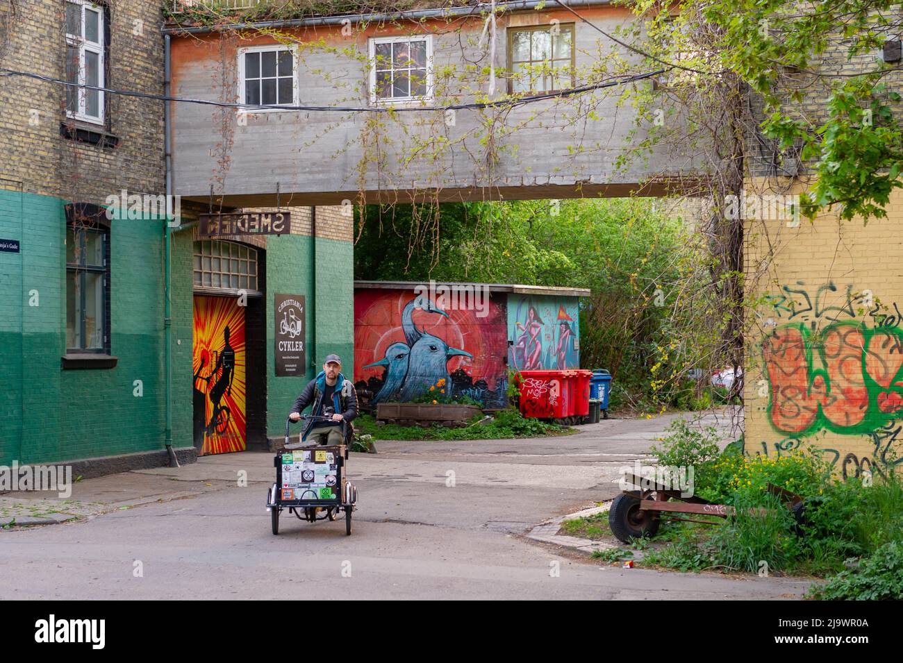Christiania Free Town, Copenhague, Danemark Banque D'Images