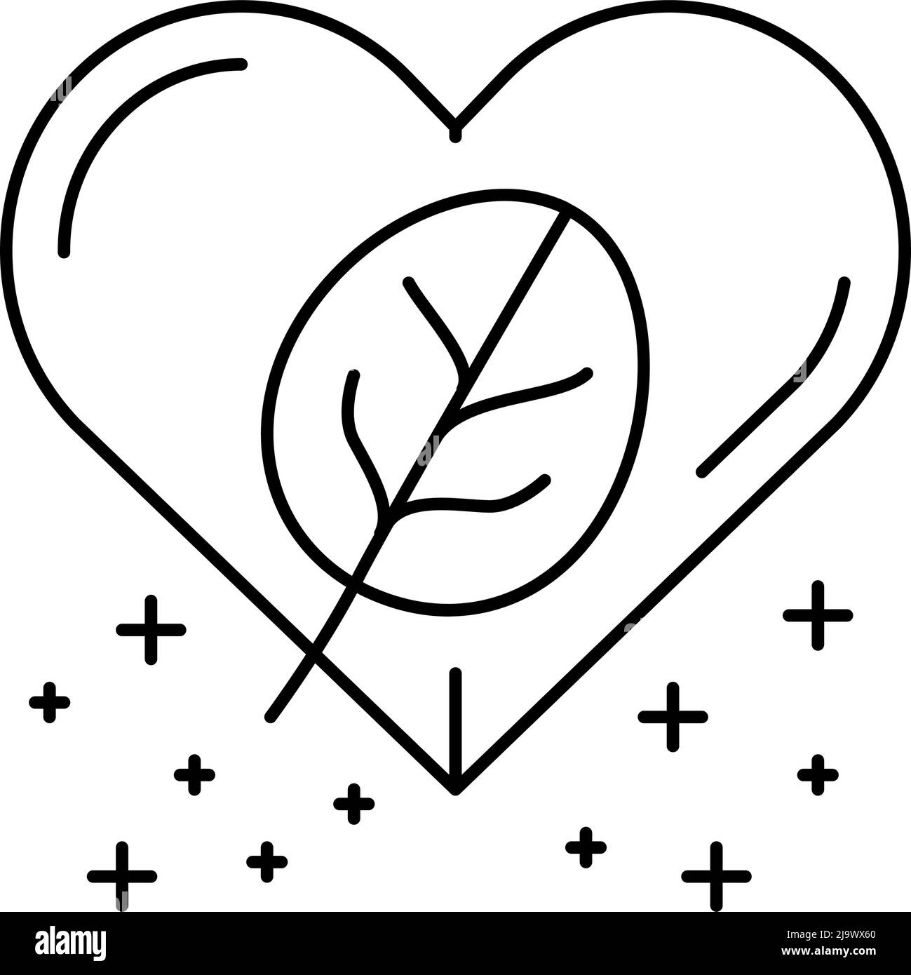 illustration vectorielle de l'icône de la ligne d'épinards sains Illustration de Vecteur