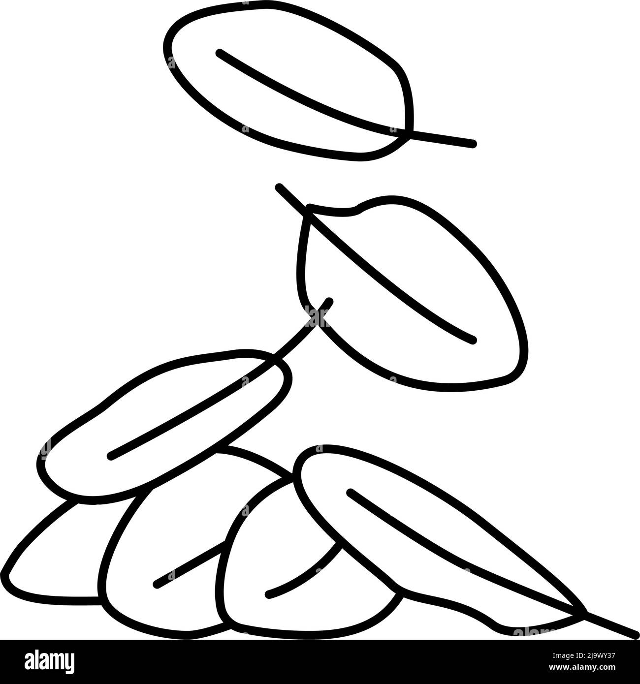 illustration vectorielle de l'icône représentant une ligne d'épinards Illustration de Vecteur