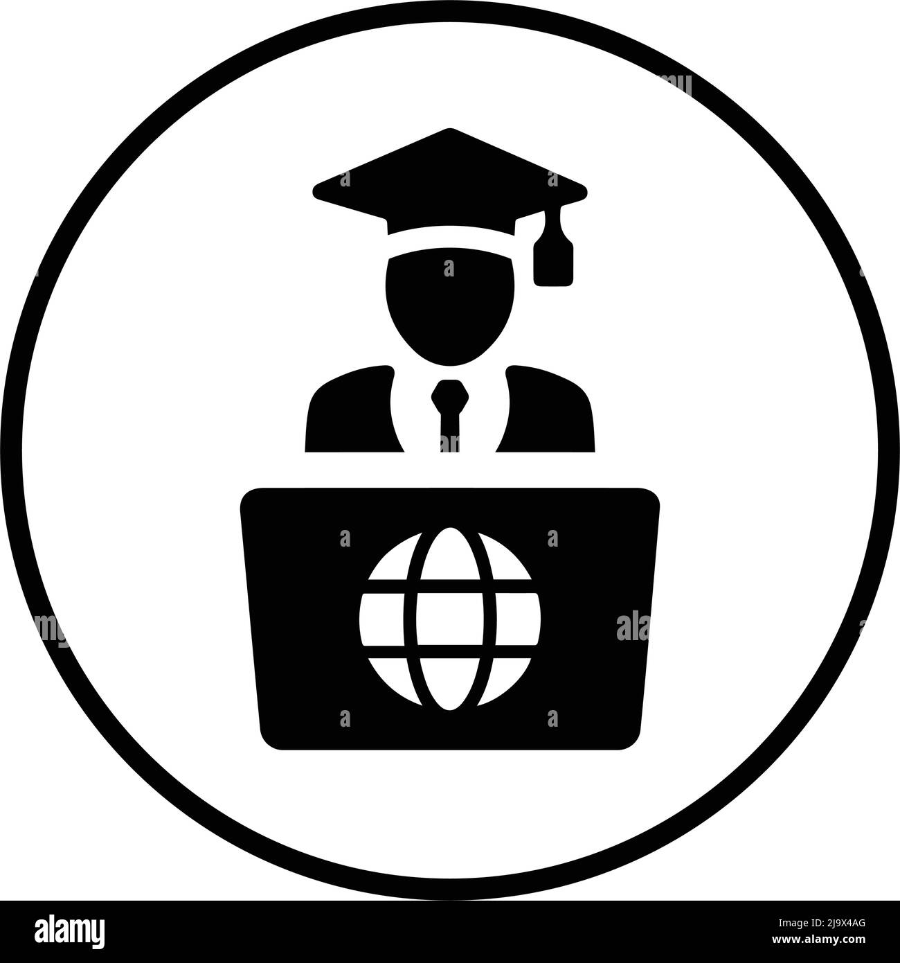 Éducation, école, icône en ligne - utilisation parfaite pour les médias imprimés, le Web, les images de stock, l'utilisation commerciale ou tout type de projet de conception. Illustration de Vecteur