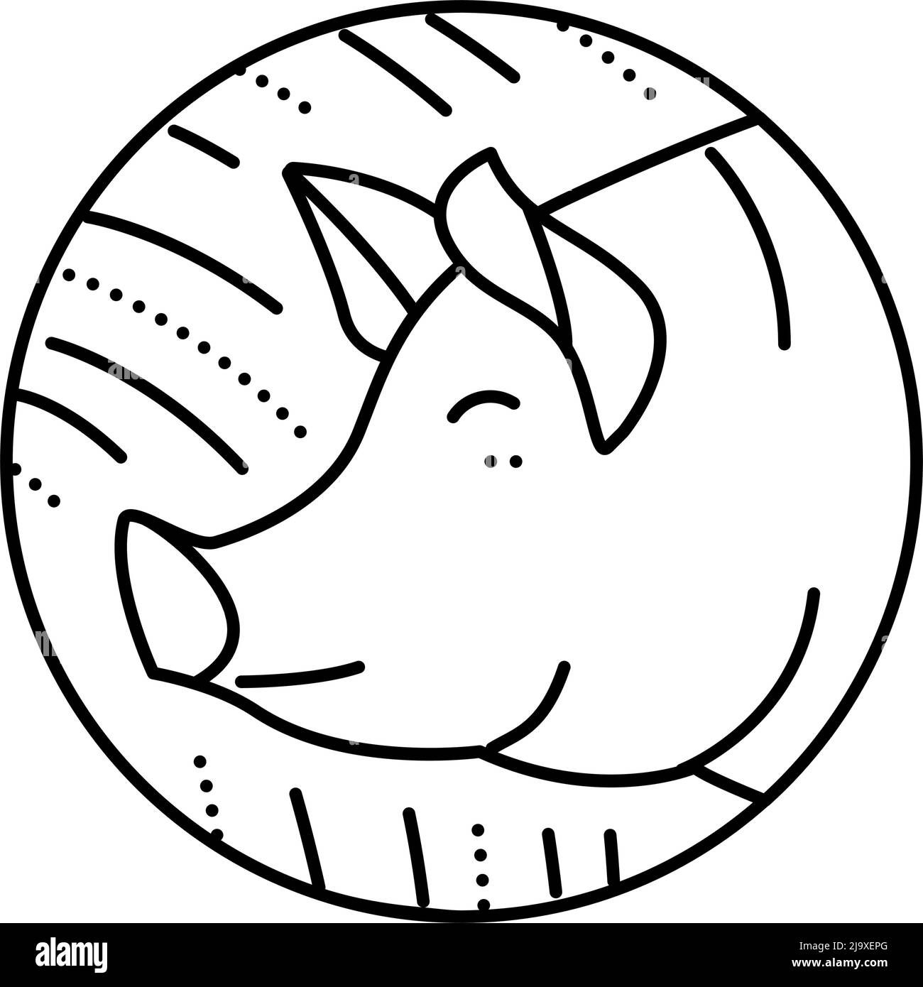 illustration vectorielle d'icône d'horoscope chinois de porc Illustration de Vecteur