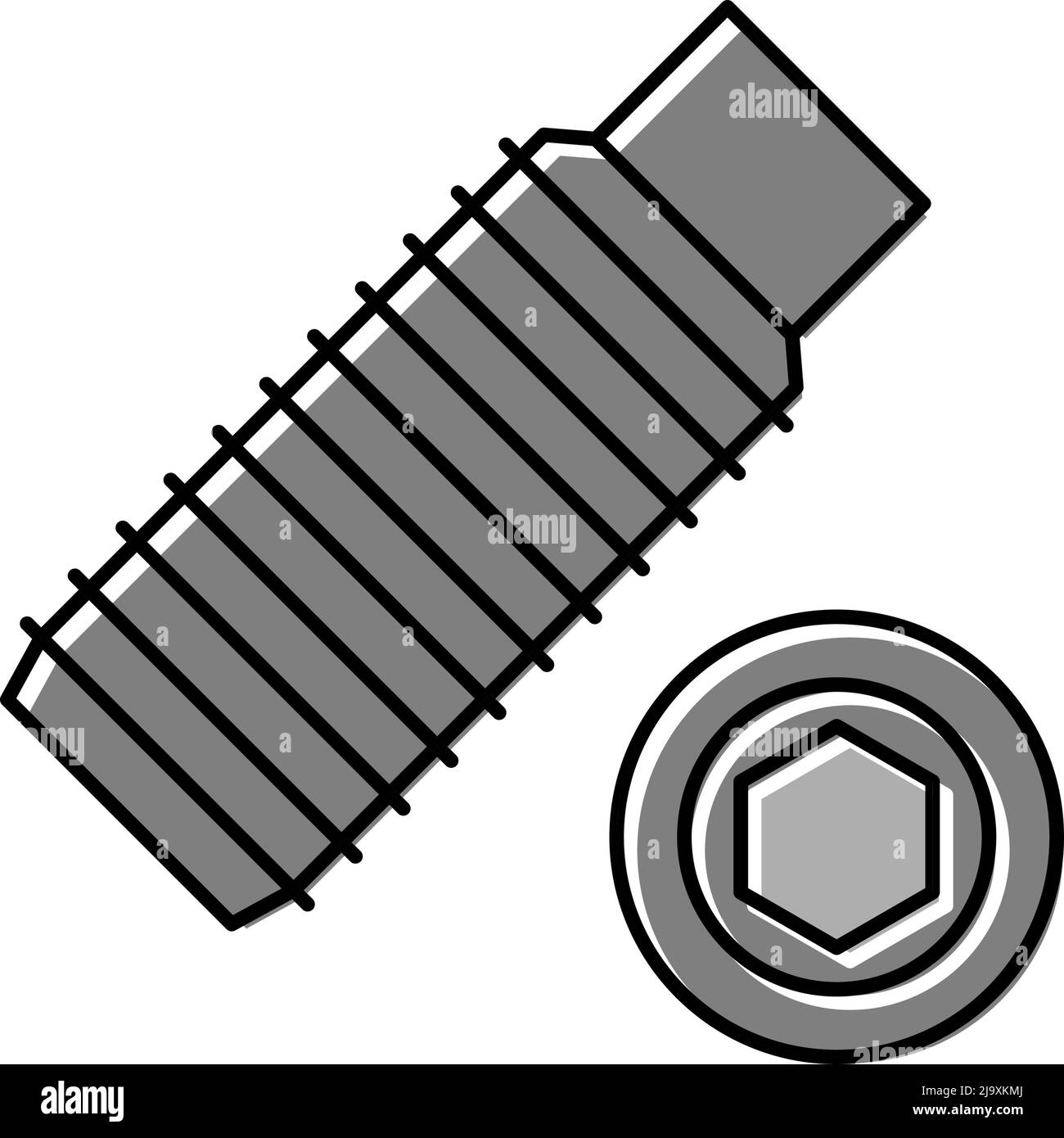 illustration vectorielle de l'icône de couleur de vis de réglage Illustration de Vecteur