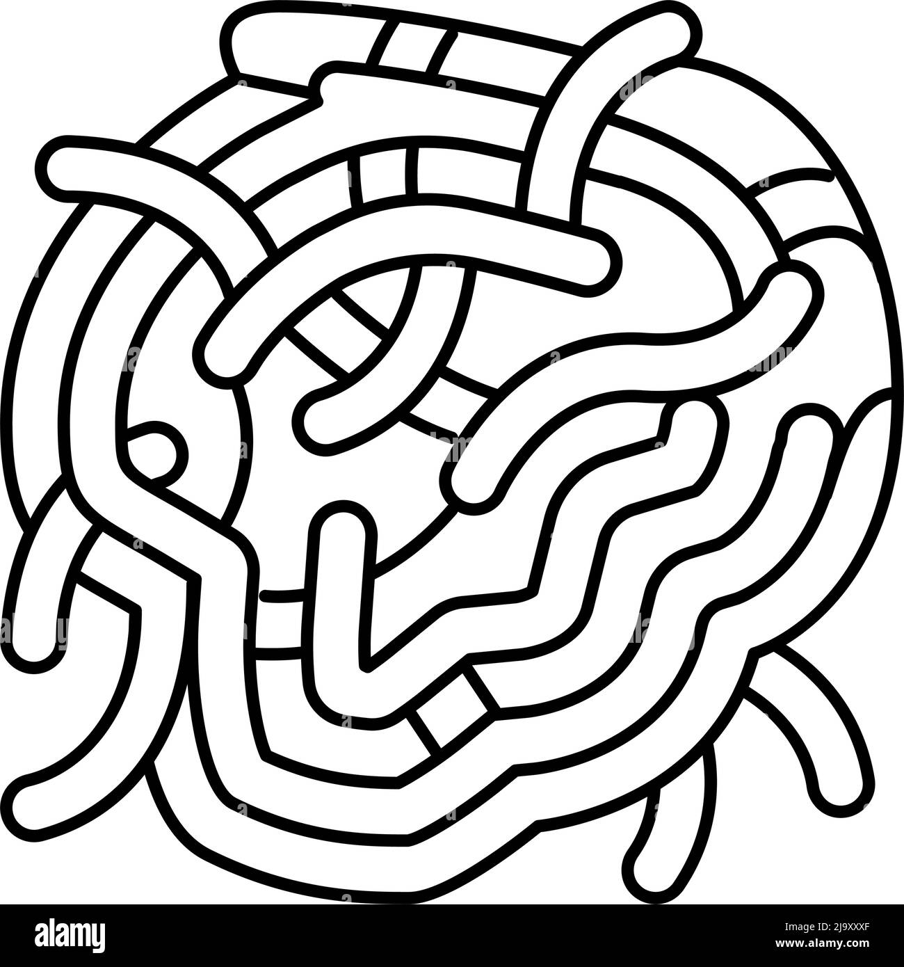 illustration vectorielle de l'icône représentant une ligne de pâtes épinards Illustration de Vecteur