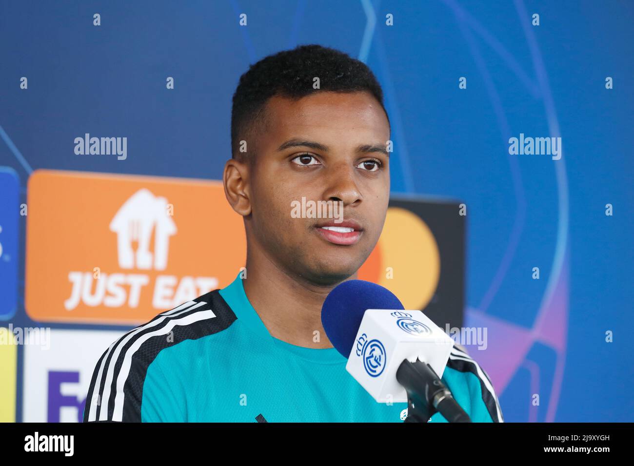 Madrid, Espagne. 24th mai 2022. Rodrygo Goes (Real) football : UEFA Champions League Open Media Day of Real Madrid CF à la Ciudad Real Madrid à Madrid, Espagne . Crédit: Mutsu Kawamori/AFLO/Alay Live News Banque D'Images