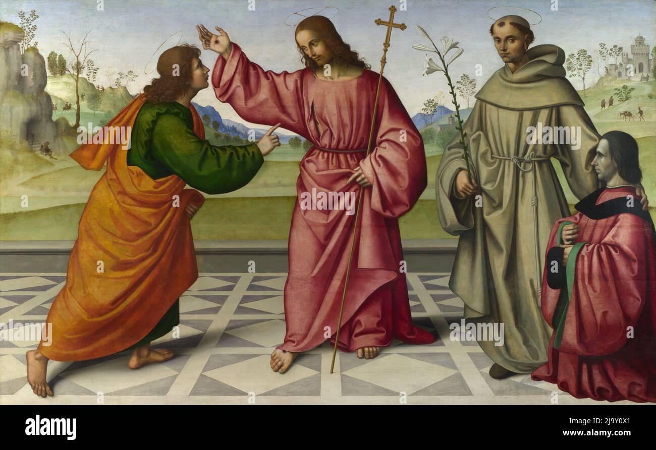 L'incrédulité de Saint Thomas par Giovanni Battista da Faenza - Banque D'Images