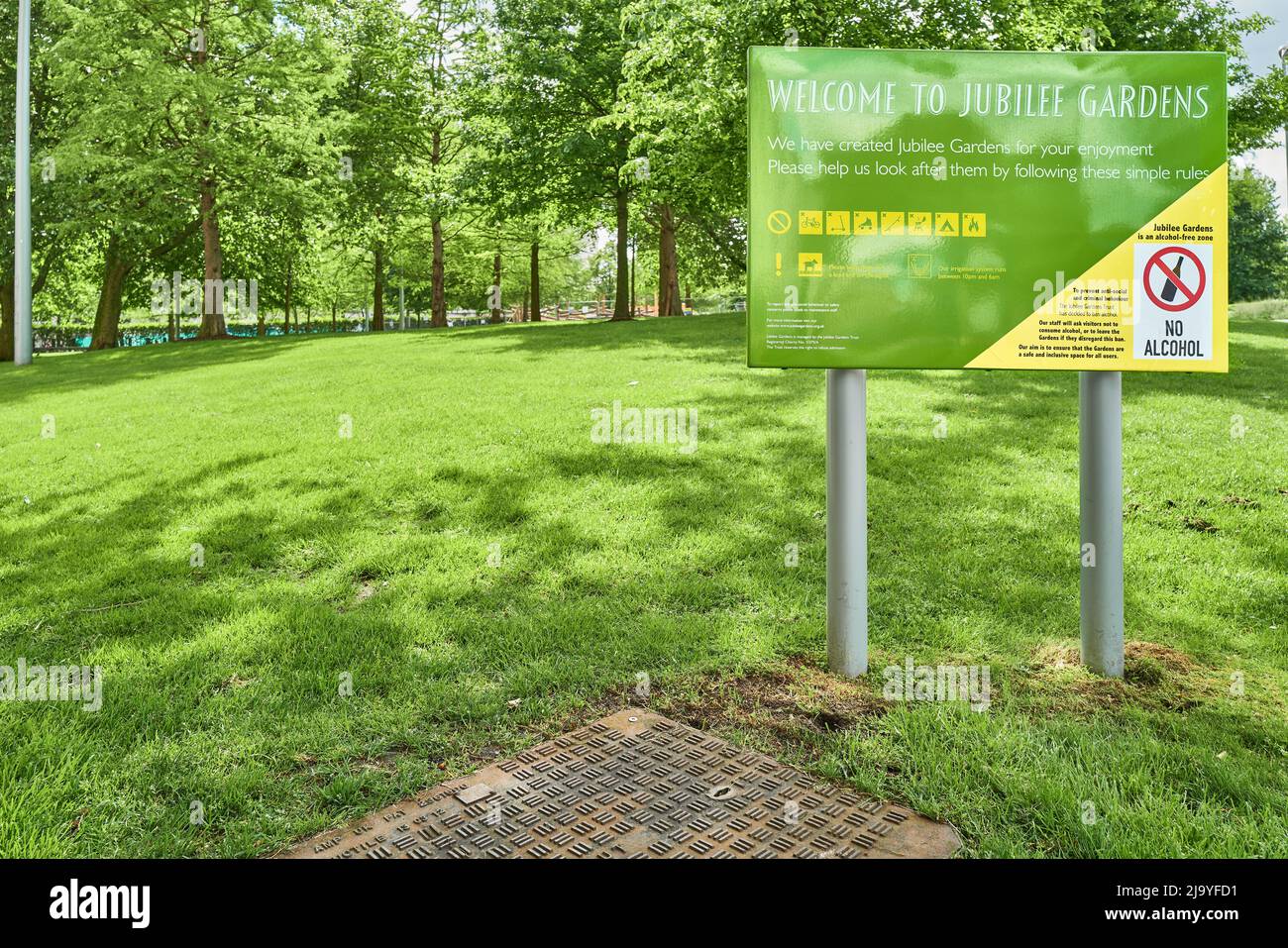 Jubilee Gardens, Southbank, Londres, Angleterre. Banque D'Images