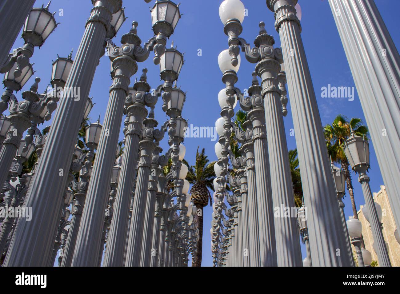 Lumières urbaines réverbères à LOS ANGELES Banque D'Images