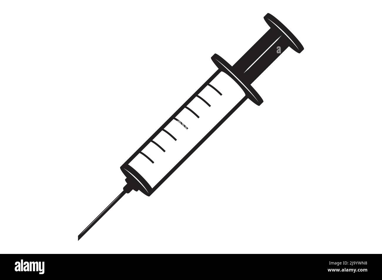 Icône de la seringue. Injection médicale. Symbole de médicament vaccinal.  Conception d'illustrations vectorielles de médicaments Image Vectorielle  Stock - Alamy