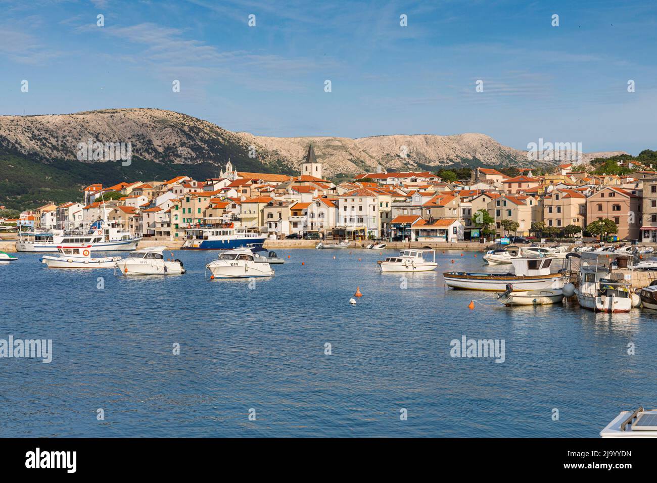 Baska ville sur l'île Krk Banque D'Images