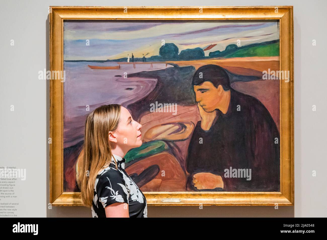 Londres, Royaume-Uni. 26th mai 2022. Melancholy, 1894-6 - The Morgan Stanley Exhibition: Edvard Munch. Chefs-d'œuvre de Bergen à la Galerie Courtauld. Il rassemble 18 peintures séminales du musée d'art KODE Bergen, Norvège et s'étend du 27 mai au 4 septembre 2022 crédit: Guy Bell/Alay Live News Banque D'Images