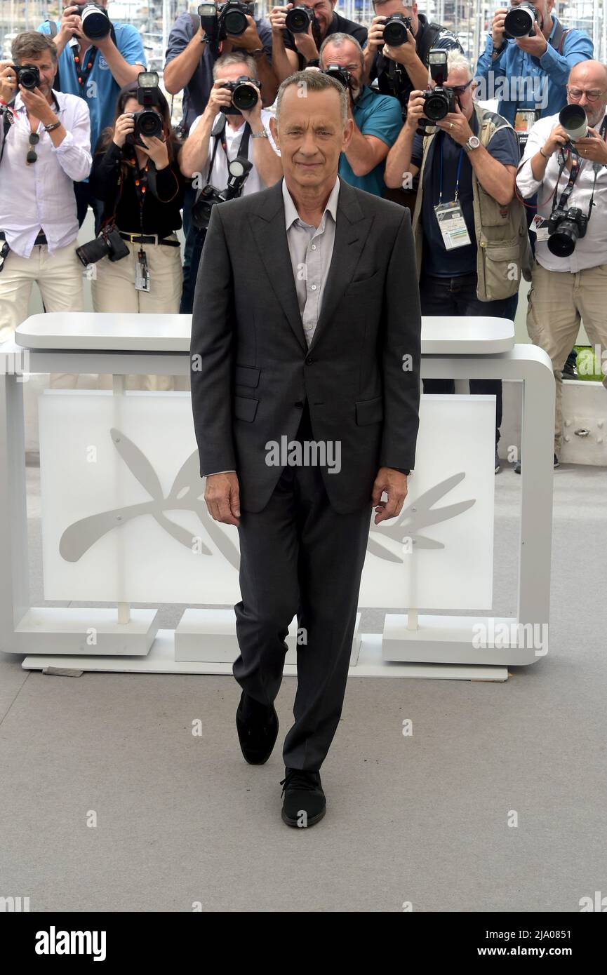 75th Festival de Cannes 2022, film Photocall "Elvis". Photo : Tom Hanks Banque D'Images