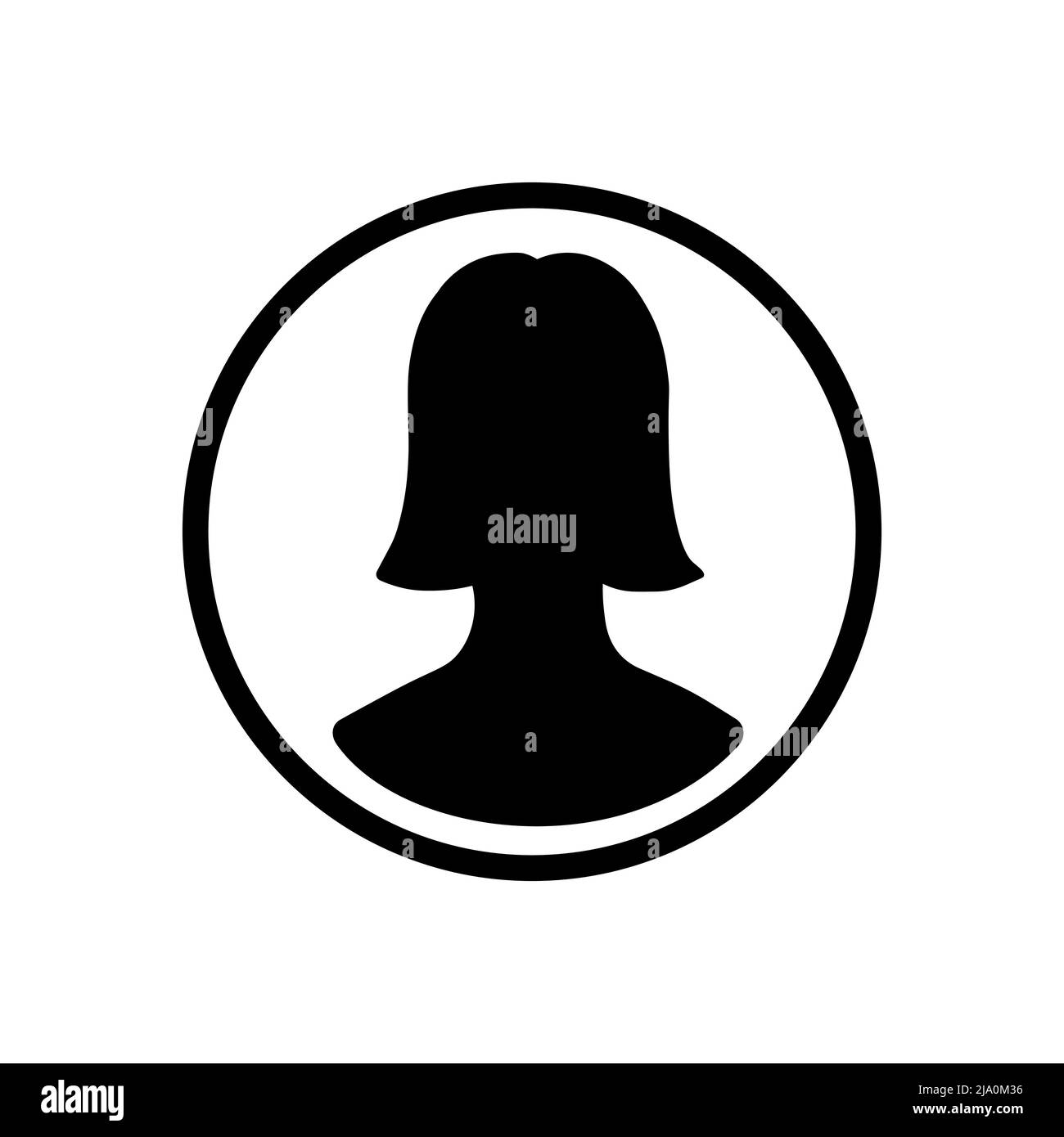 Icône utilisateur - Femme Vector Femme plat couleur personnes Avatar profil en glyphe Illustration du symbole Illustration de Vecteur