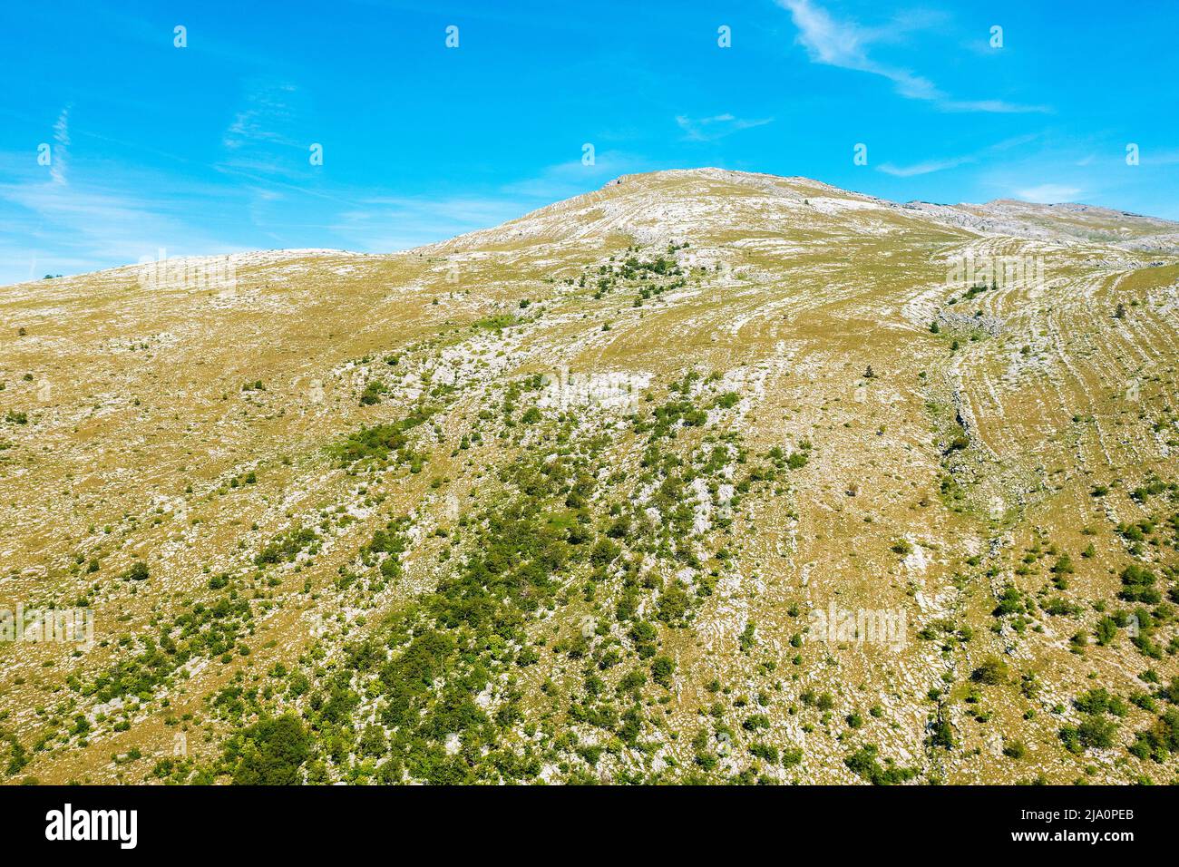 Vue aérienne de la montagne Dinara en Croatie Banque D'Images