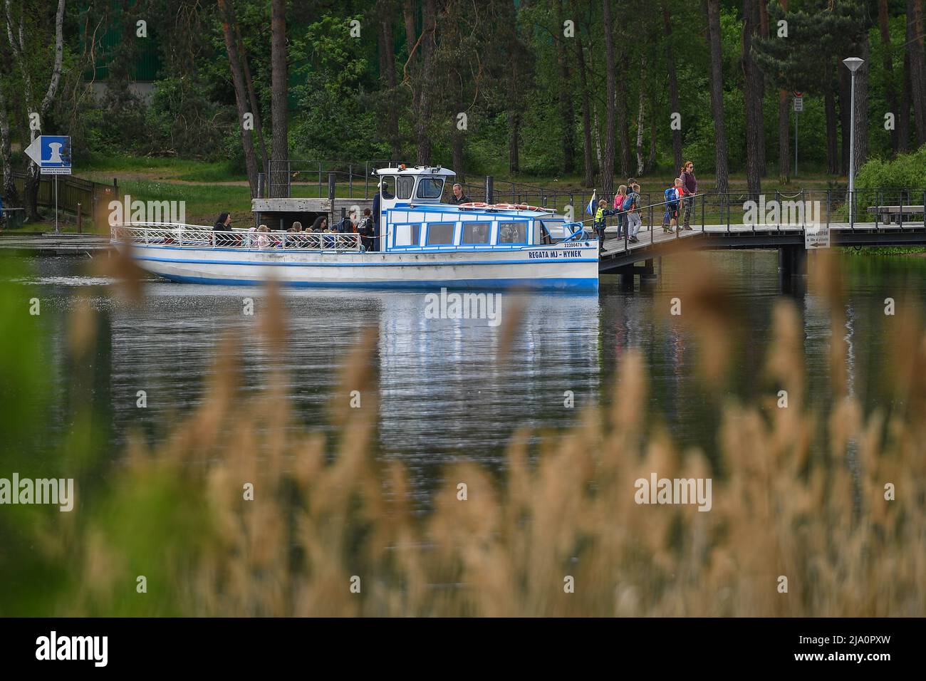 Croisière du bateau sur le lac Macha (Machovo jezero) à Doksy, République Tchèque, 26 mai 2022. (CTK photo/vit Cerny) Banque D'Images