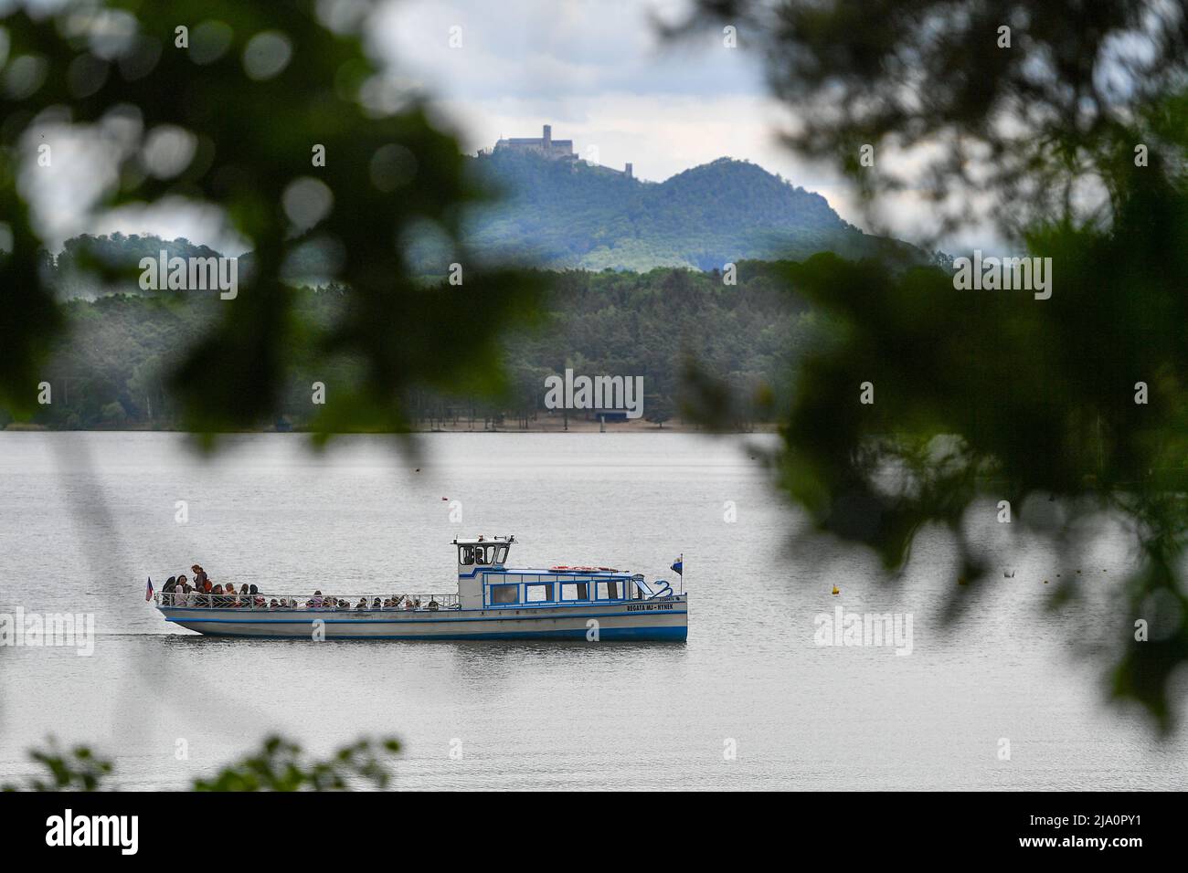 Croisière du bateau sur le lac Macha (Machovo jezero) à Doksy, République Tchèque, 26 mai 2022. (CTK photo/vit Cerny) Banque D'Images