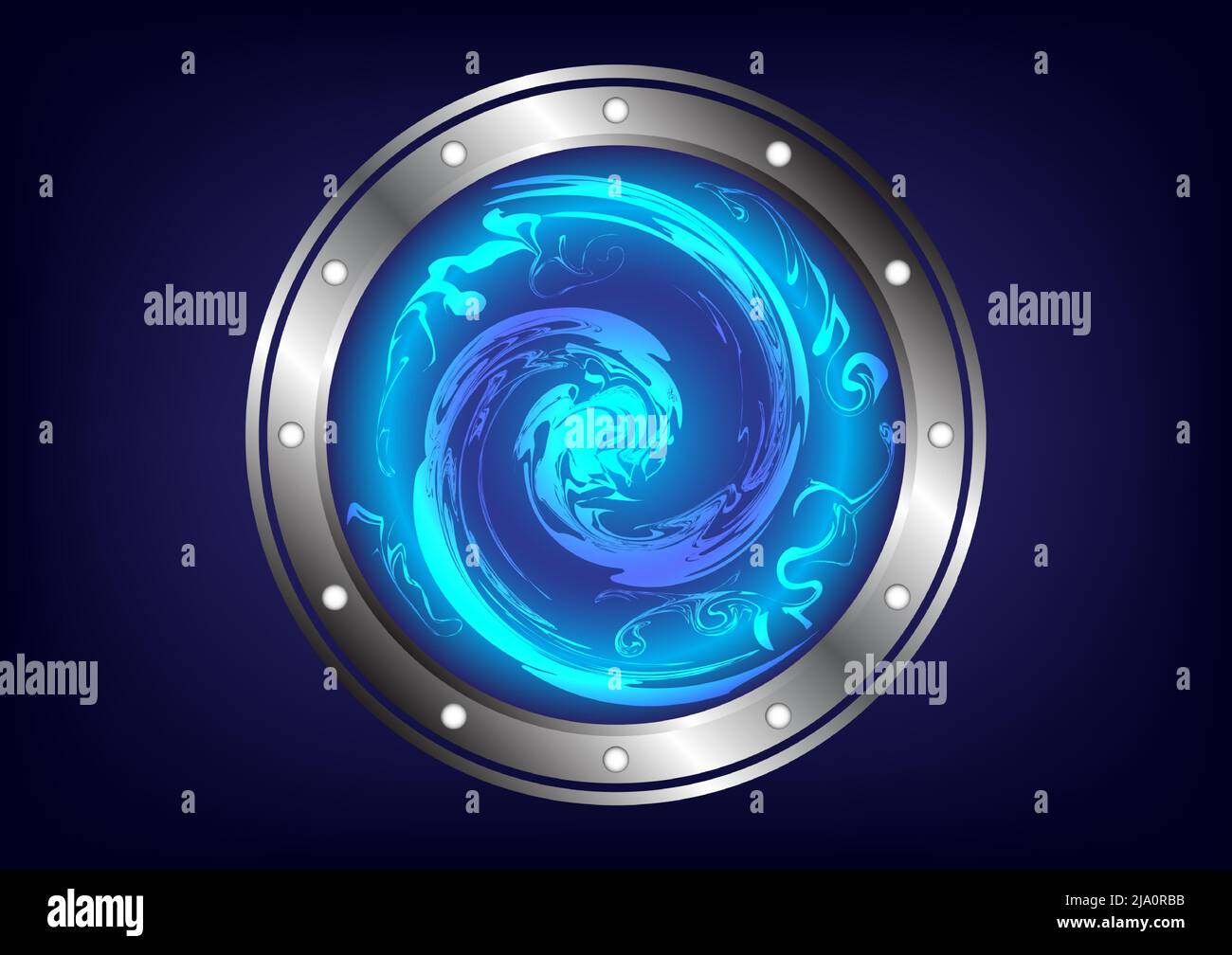 Podium téléporter circulaire. Portail science scène futuriste. Technologie hi-Fi numérique SCI dans le projecteur HUD. Magic Gate dans le jeu de fantaisie. Interface utilisateur et interface utilisateur virtuelle reali Illustration de Vecteur