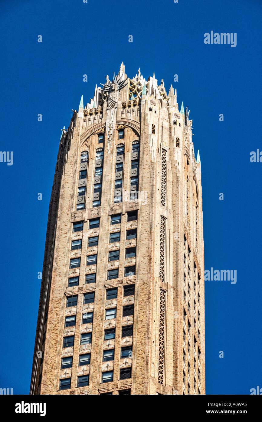 Lightning Spires TOP The GE Building, NYC, USA 2022 Banque D'Images