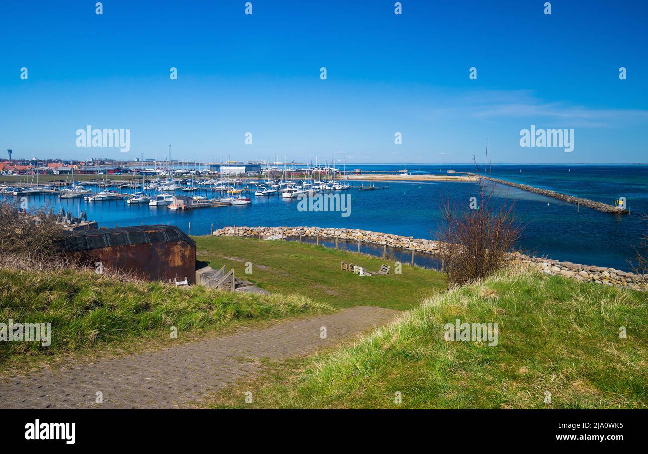 Port de Dragor au Danemark par une journée ensoleillée Banque D'Images