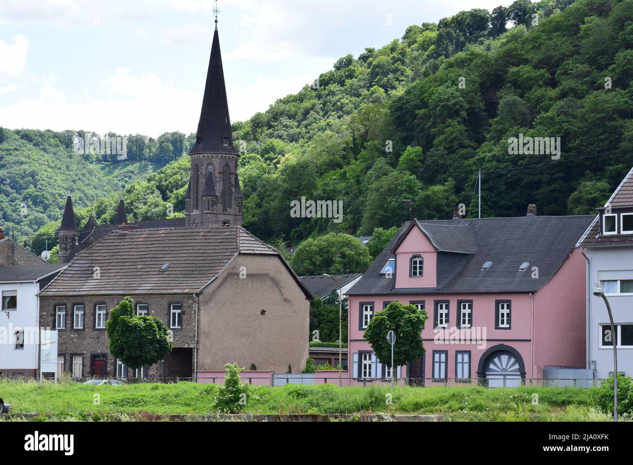 Village Brohl au Rhin Banque D'Images