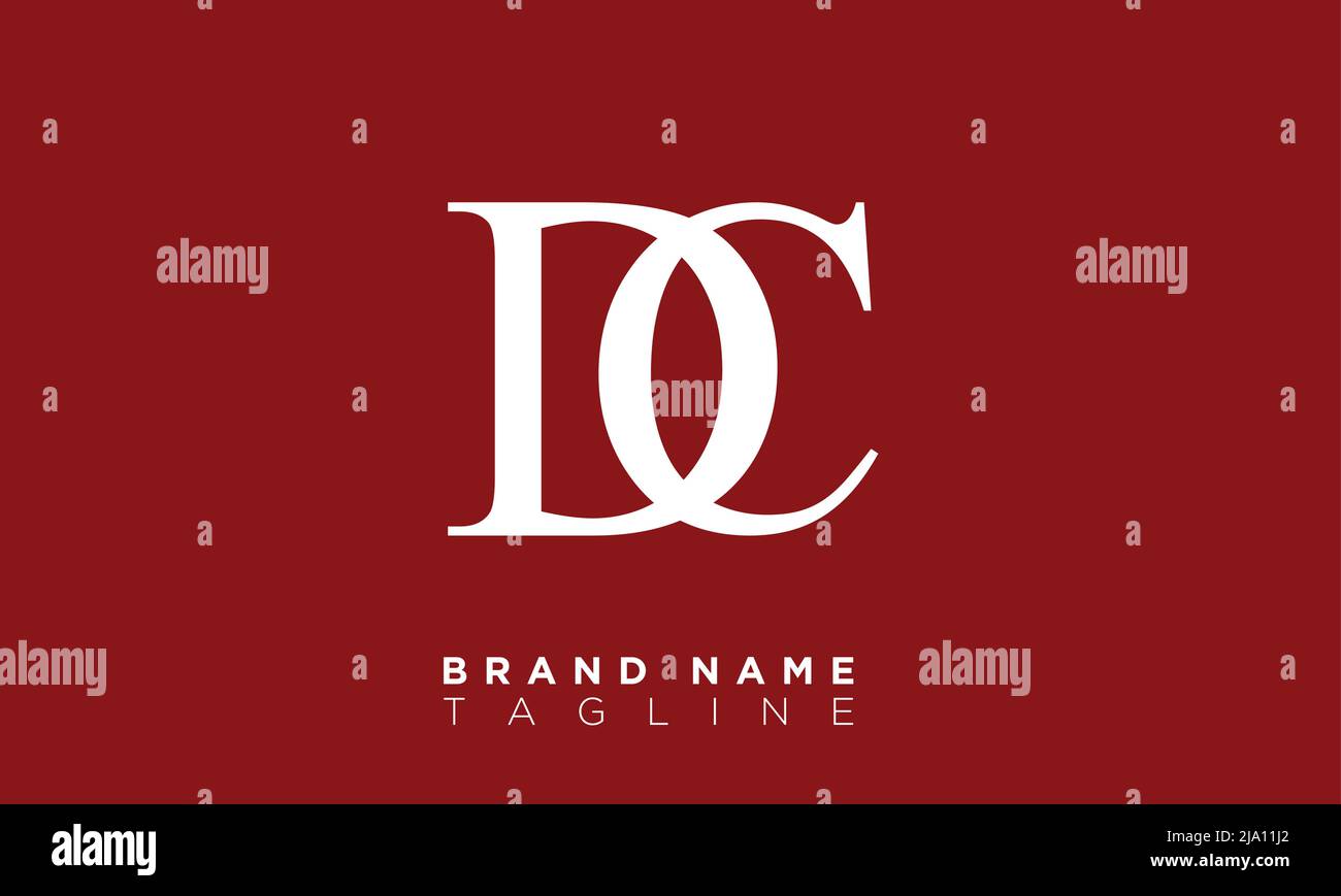 Lettres alphabétiques du CD initiales logo du monogramme Illustration de Vecteur
