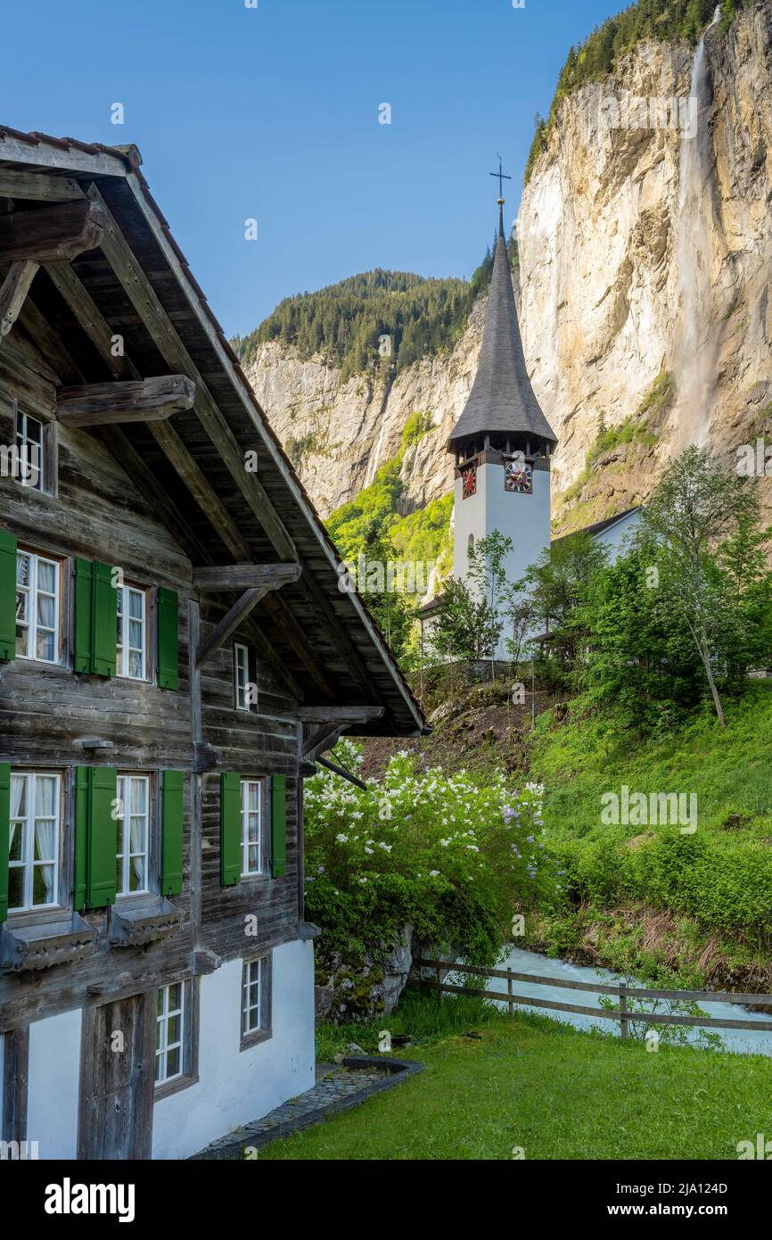 Lauterbrunnen, canton de Berne, Suisse Banque D'Images