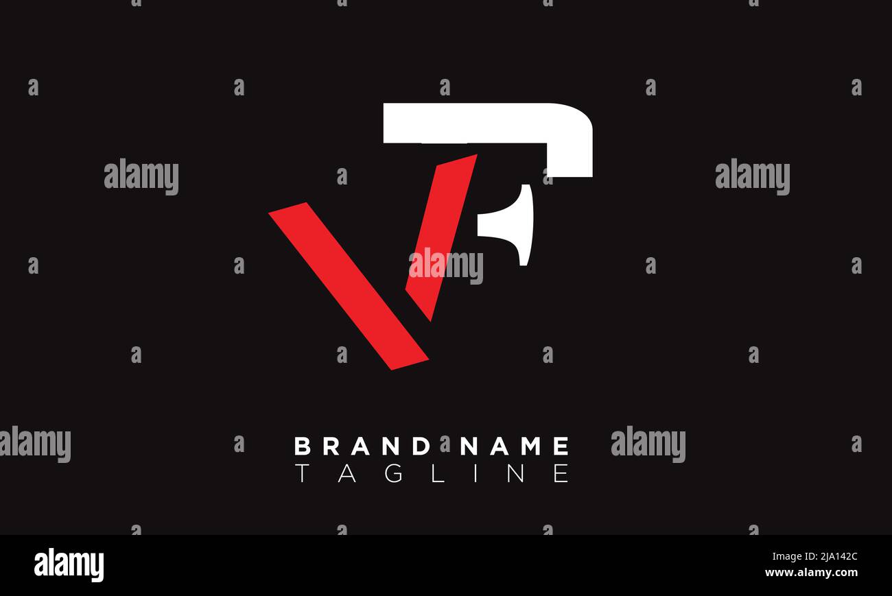 VF lettres alphabétiques initiales logo monogramme Illustration de Vecteur