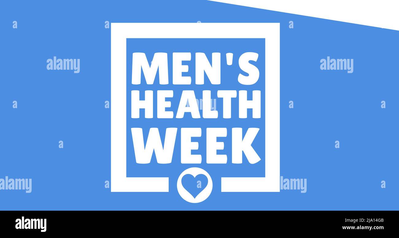 Image du texte de la semaine de la santé des hommes sur fond bleu Banque D'Images