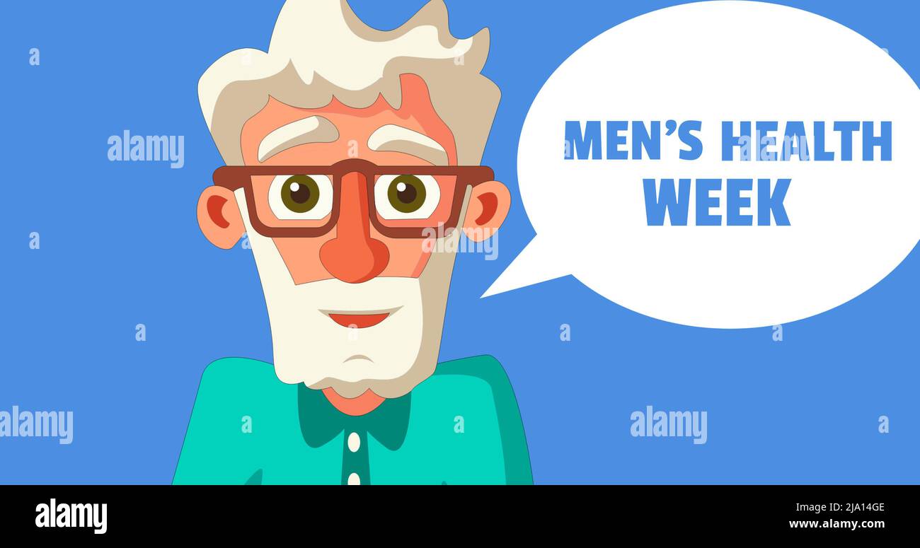 Image du texte de la semaine de la santé des hommes sur les vieux hommes Banque D'Images